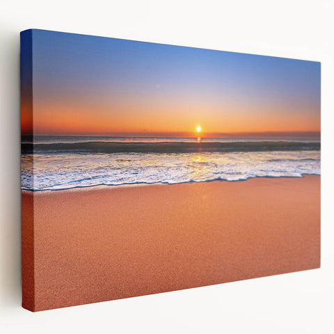 Caribbean Barbados scenery on large stretched canvas featuring vivid blue and green tones, suitable for kitchen wall art.