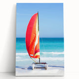 Black and white photo of vintage Caribbean street on stretched canvas, ideal for kitchen wall art.