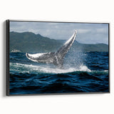 Black and white wall art featuring a vintage-style landscape of the Caribbean on a framed canvas, ideal for bedroom decor.