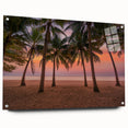 Acrylic print of a Caribbean landscape, featuring vivid blue and green tones, suitable for bedroom or dining room decor.