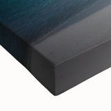 Black and white landscape art painting of a serene Jamaican scene on stretched canvas, ideal for bedroom wall art.