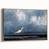 Framed canvas featuring a vintage-style Puerto Rican landscape in muted earth tones, ideal for bedroom wall art.