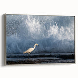 Landscape art painting of a colorful Caribbean scene on a silver-framed canvas, ideal for adding a vibrant touch to any room.