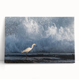 Black and white stretched canvas of a Caribbean beach scene, ideal for kitchen wall art.