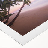 Art deco poster of Caribbean Saint Lucia on rolled canvas, featuring vibrant blues and greens.