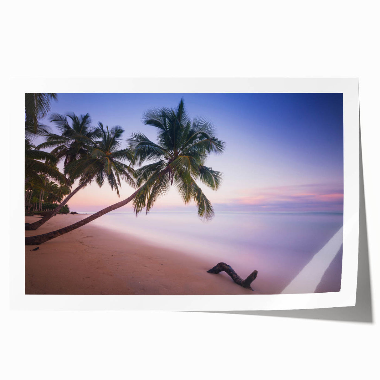 Extra large rolled print of Saint Lucia scenery, featuring lush greenery and ocean view, suitable for dining room wall art.