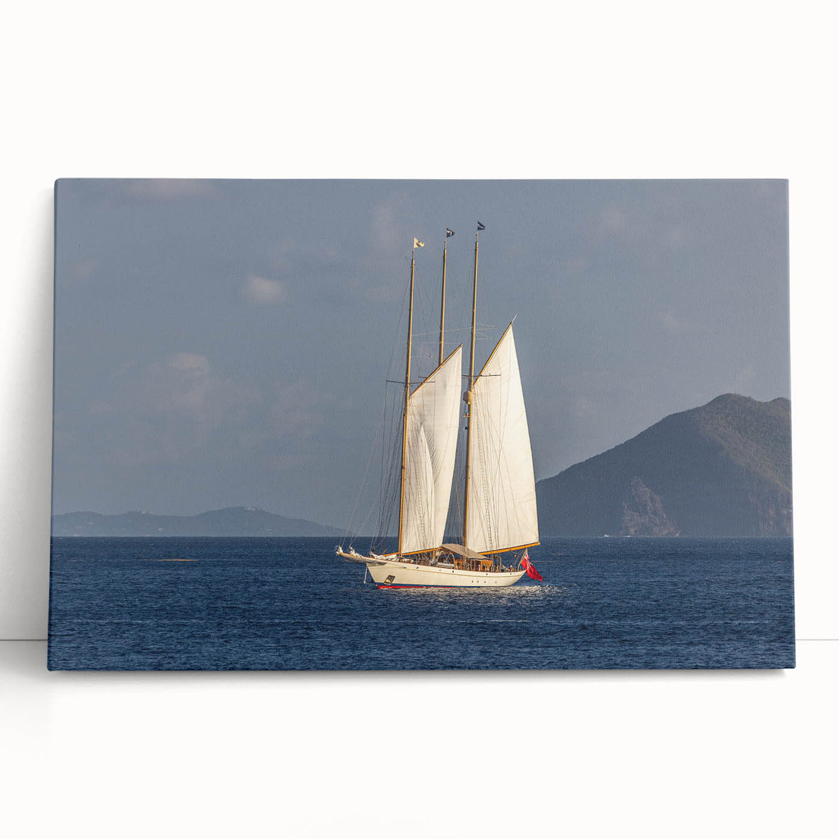 Black and white large art print of Caribbean scenery on stretched canvas, ideal for kitchen wall art.