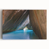 Black and white stretched canvas of the Caribbean Virgin Islands, ideal for kitchen wall art.