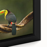 Black wall art featuring a textured close-up of a Belize scenery on a framed canvas, with vivid color accents.