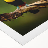 Art deco poster featuring a vibrant, colorful depiction of Belize scenery on rolled canvas.