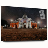 Large abstract wall art of a Costa Rican landscape in muted earth tones on acrylic glass.