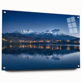 Large abstract wall art on acrylic glass featuring a Central American scenery in earth tones.