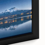 Textured black wall art featuring a vibrant, colorful Central American scenery on a framed canvas.