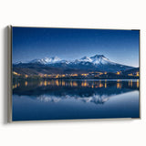 Framed canvas featuring a colorful landscape painting of Central America with vintage poster style.