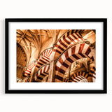 Abstract art print featuring a textured, colorful depiction of a Central American landscape on a large framed canvas.