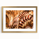 Extra large abstract art print depicting a textured Nicaraguan landscape in muted earth tones, framed in gold.