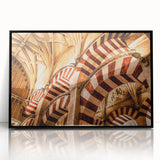 Large abstract wall art depicting a Central American landscape in vibrant colors on a framed acrylic.