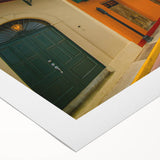 Art deco poster of Panama scenery on rolled canvas, featuring vibrant tropical colors, ideal for dining room wall art.