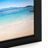 Black wall art featuring a textured, colorful Albanian landscape on extra large framed canvas, ideal for living room decor.