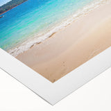 Art deco poster of an Albanian landscape in muted earth tones on rolled canvas, ideal for dining room decor.