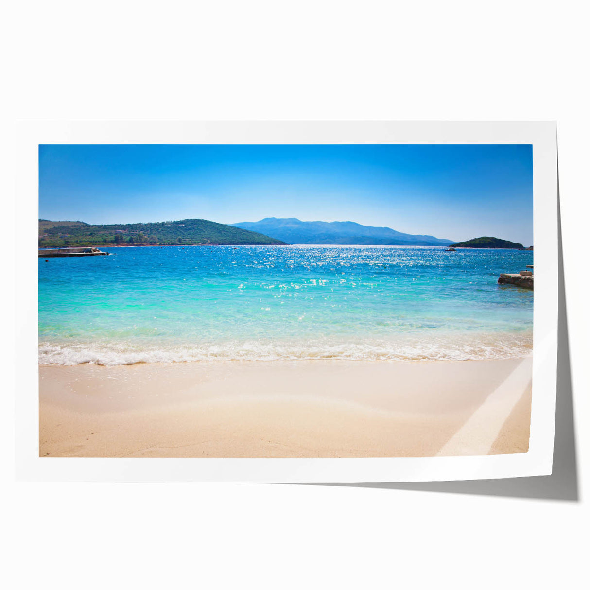 Extra large rolled print of a European scenery in Albania, ideal for art wall dining room.