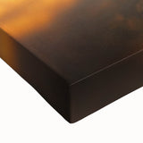 Black and white landscape art painting of a Bulgarian scenery on stretched canvas, ideal for bedroom wall art.