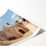 Extra large wall art featuring line art flowers in subtle hues on a rolled print, suitable for large living room decor.