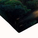 Black and white landscape art painting of Prague on large stretched canvas, ideal for bedroom wall decor.