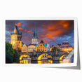 Rolled print of Prague scenery with muted earth tones, ideal for art wall dining room.