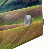 Large abstract wall art print of Czech Republic scenery in muted earth tones on acrylic glass.