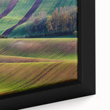 Extra large framed canvas of a textured, colorful Prague scenery in black, ideal for living room decor.