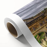 Art deco poster of Bath, England, featuring muted pastel shades on rolled canvas, ideal for nursery wall art.