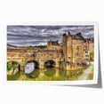 Extra large rolled print depicting a serene Bath, England scenery with soft floral elements, ideal for art wall dining room.