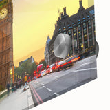 Close-up of Big Ben on acrylic glass, large art print with muted tones, ideal for dining room art.