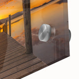 Large abstract wall art depicting Cumbria's landscape in muted earth tones on acrylic glass, suitable for dining room art.