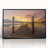 Large abstract wall art depicting the Cumbria landscape in England, with muted earth tones on a framed acrylic print.