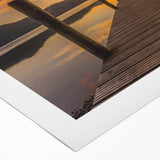 Art deco poster of Cumbria landscape in muted green and brown tones on rolled canvas, ideal for dining room wall art.