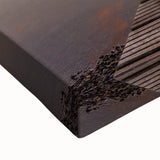 Black and white landscape painting of Cumbria on stretched canvas, ideal for bedroom wall art.