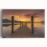 Black and white photo of Cumbria landscape on stretched canvas, suitable as kitchen wall art or for bedroom ambiance.