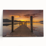Black and white photograph of Cumbria landscape on stretched canvas, suitable for kitchen wall art.