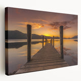 Large art depicting the scenic Cumbria landscape in England, rendered on stretched canvas, suitable for kitchen wall art.