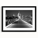 Extra large abstract art print of colorful London scenery, textured look on a black framed mat, ideal for living room decor.