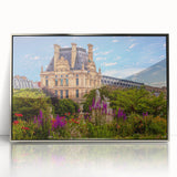 Large art print of Oxford scenery in muted earth tones on a silver-framed acrylic, ideal for modern art wall decor.