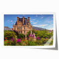 Extra large rolled print of Oxford scenery with floral accents in pastel shades, ideal for art wall dining room.