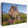 Side view of a stretched canvas depicting Oxford, England, in muted earth tones, ideal for kitchen wall art.