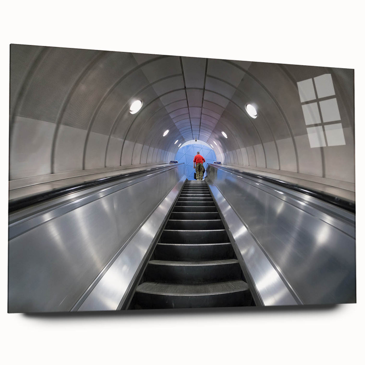 Acrylic print of Piccadilly, England with vibrant urban colors, great for bedroom or dining room art.