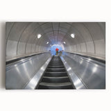 Black and white stretched canvas of Piccadilly, England, ideal for kitchen wall art.