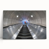 Black and white stretched canvas of Piccadilly, England, ideal for kitchen wall art.