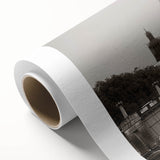 Art Deco style poster of the Thames River in muted blue and gray tones on rolled canvas, ideal for nursery wall art.