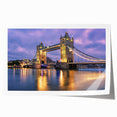 Extra large rolled print of the Tower Bridge in muted gray tones, ideal for art wall dining room.